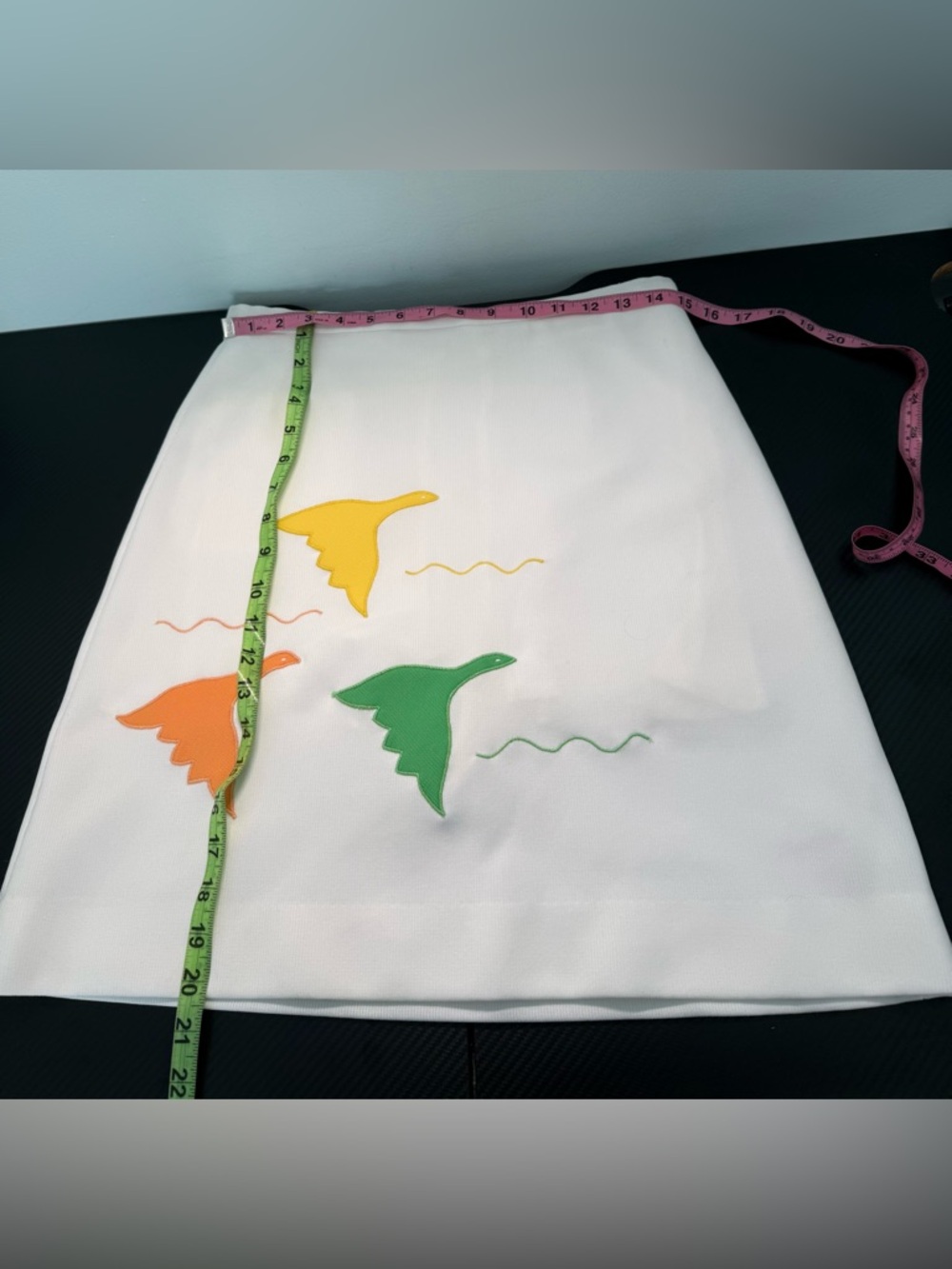 🪿 Rare Vintage Hadley Goose Appliqué Golf Skirt White Novelty Preppy Cottagecore - Picture 7 of 14